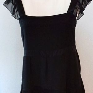 Black chiffon dress